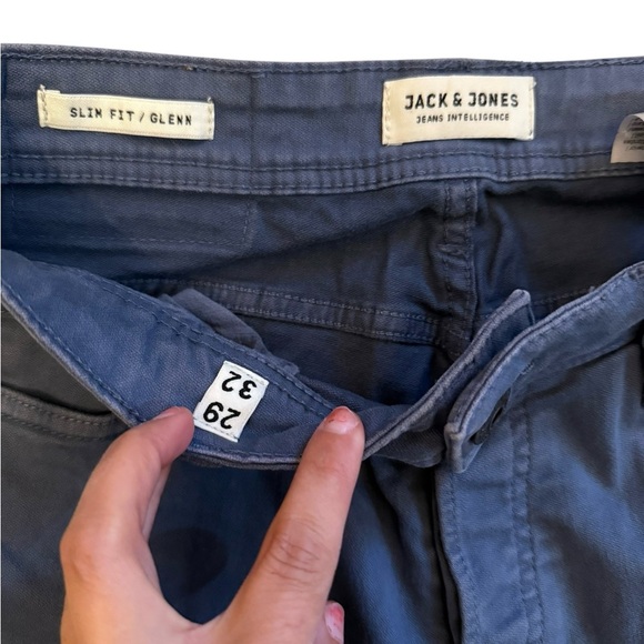 Jack & Jones Glenn Slim Fit Blue Stretch Pants Size 29x32 - Picture 4 of 6